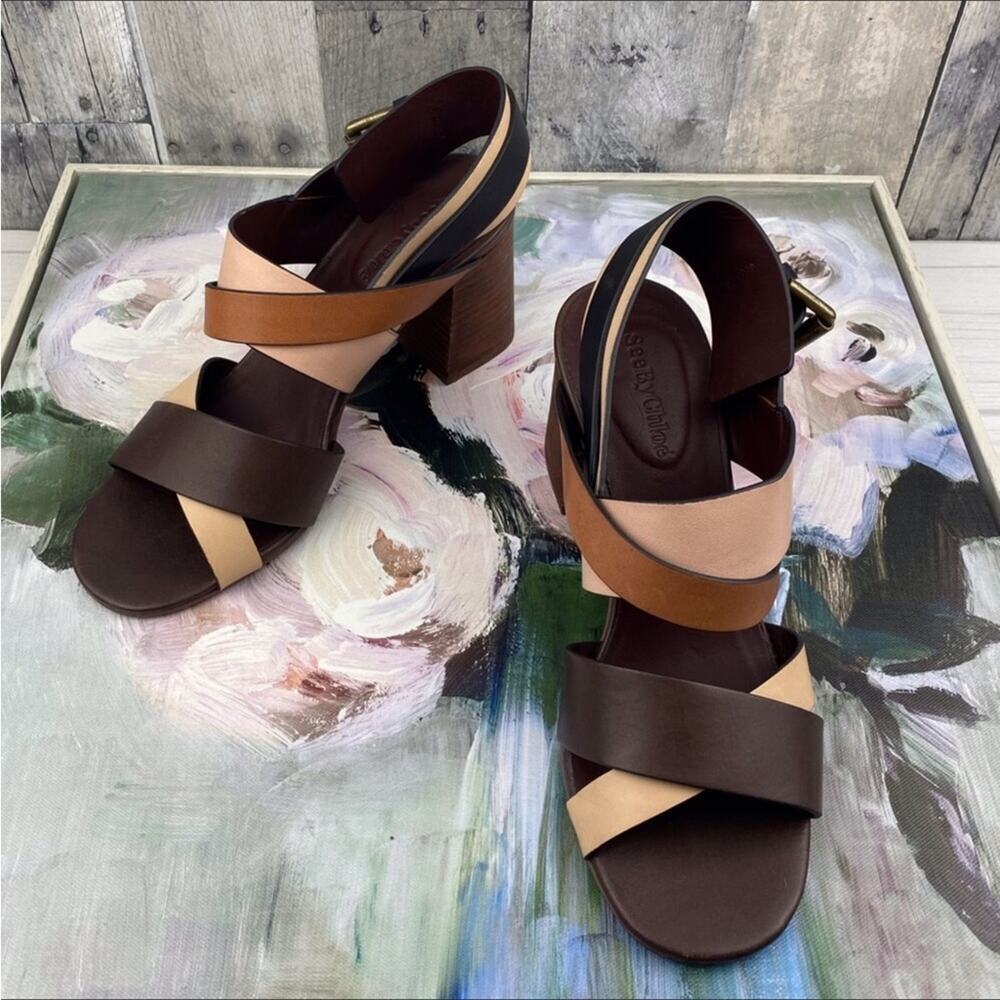 See by Chloe Susanna Block-Heeled Sandals Size 37 - Picture 2 of 16